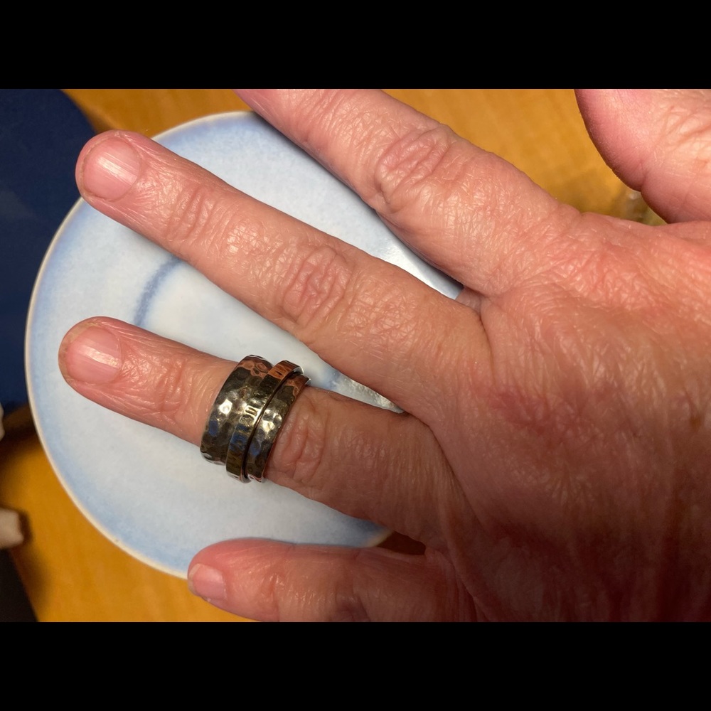 Silpada Sterling Silver and Brass Spinner Ring